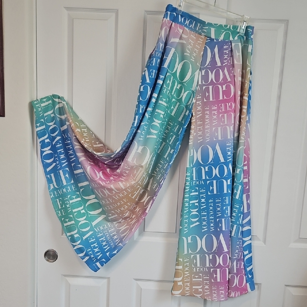 Vogue Multicolor Wide Leg Palazoo Pants